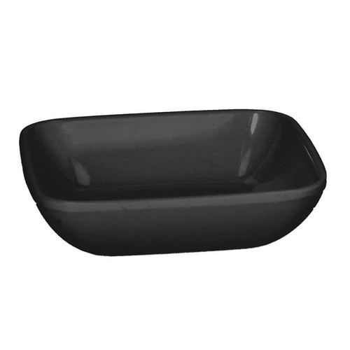 Assiette carrée fond noir - assiette,