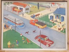 Ancienne Affiche D'école