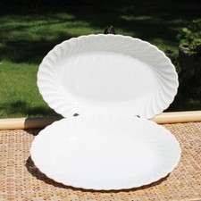 Ensemble de deux raviers anciens en faïence de Lunéville modèle Tradition