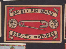 Ancienne  étiquette allumettes Chine BN89779 Epingle à nourrice 