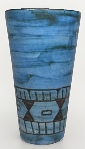 Rare verre vase signé - verre, /
