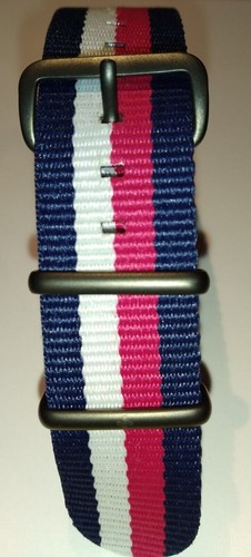 Bracelet nato 20mm bleu - nato,