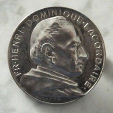 MEDAILLE EN BRONZE ARGENTE