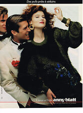 PUBLICITE ADVERTISING 064  1985  ANNY BLATT  laines & pulls