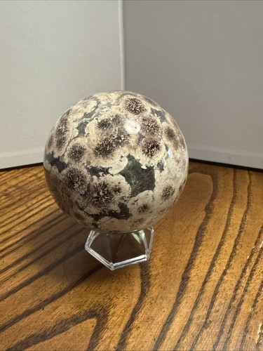 Dendritic jasper sphere with - jasper,