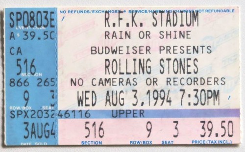 Billet concert ticket - , stub