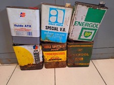 VINTAGE 6 BIDONS D'HUILE METAL