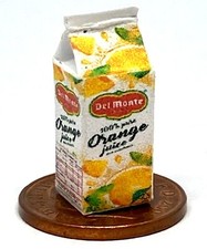 Poupées Maison Orange Jus Petit Vide Fait Main Carton Miniature Cuisine Tumdee