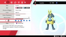 Pokemon LUCARIO SHINY 6iv