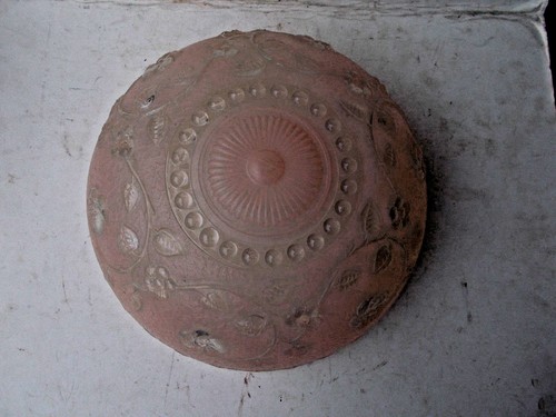 Antique pink embossed chain - pink,
