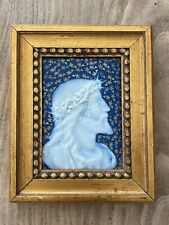 Porcelaine Limoges Pâte Sur Pâte Portrait Du CHRIST Couronne D’épines Cadre Doré