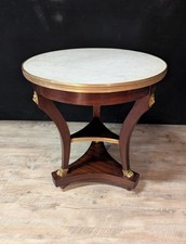 Guéridon Empire en acajou et bronze doré