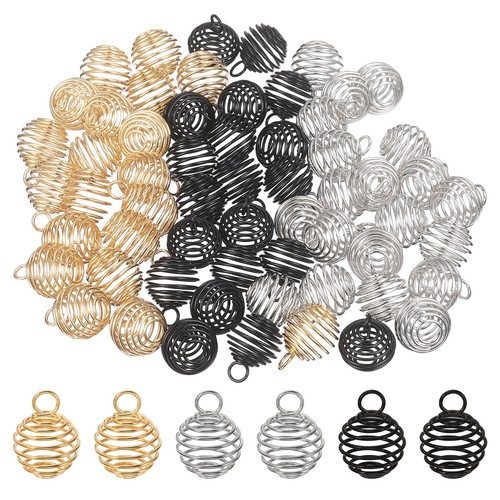 Pendentif cage perles - à,