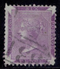 SIERRA LEONE QV SG3, 6D Violet