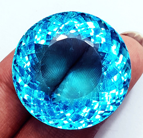 Rond forme topaze bleu 110 - rond, 110.75