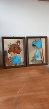 Cadre Miroir Gravure Petite Fille Deco Chambre Enfant Vintage