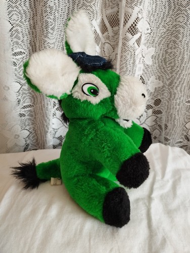 Doudou peluche ane vert - doudou,