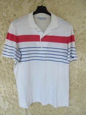 Polo ADIDAS tennis vintage coton shirt trefoil jersey années 80 oldschool M