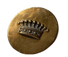 Bouton de Livrée Doré La Belle Jardinière Paris Couronne de Comte Noblesse Mode