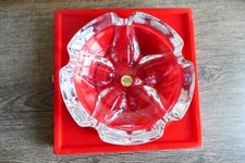 Cendrier CRISTAL D'ARQUES, modèle LUDE diametre 20 cm très bon état avec boite