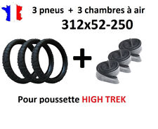 Lot 3 pneus + 3 Chambres à air 312x52-250 pour poussette HIGH TREK Bébé confort
