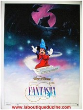FANTASIA Affiche Cinéma ROULEE 53x40 Movie Poster WALT DISNEY MICKEY