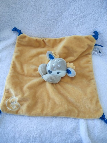 Doudou plat biche faon jaune - doudou,