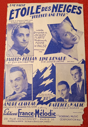 Partition chanson etoile des - partition,