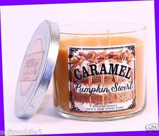 1 Bath & Body Works CARAMEL PUMPKIN SWIRL 3-Wick Candle 14.5 oz FALL 2014