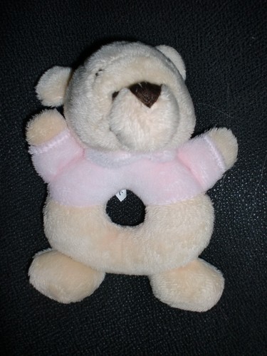 Doudou hochet winnie - hochet, rose
