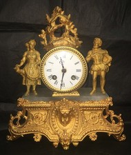 Petite Pendule en régule dorée fonctionnelle