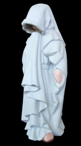 Ancienne statue plâtre moine - ancienne,