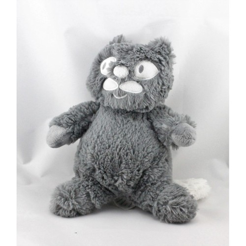 Doudou chat gris blanc - cec,
