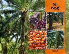 2025 09 - SIERRA LEONE & LIBERIA- OIL PALM             4V    MNH **