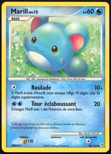 Carte pokémon marill 130 - carte, 88/130
