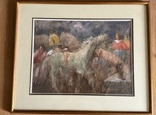 Berthe Martinie (1883 - 1958) - Aquarelle - Signée - Parade - Cheval - XX