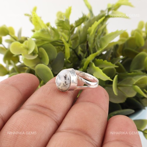 Dendrite opale pierre argent - opale,