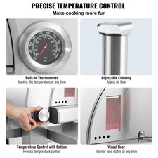 VEVOR Four À Pizza Extérieur 22", Poêle À Granulés/Gaz Portable Avec Rouleaux...