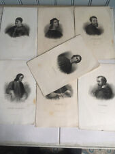 lot anciennes gravures 19è publiées par Furne à Paris Machiavel  Léon X  ...