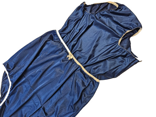 Navy blue nylon tricot - navy,