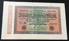 Allemagne billet de 20000 Mark 1923 Pick-85