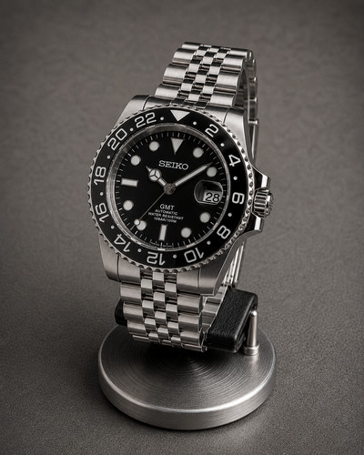 Montre gmt noir cristal - 40, noir,