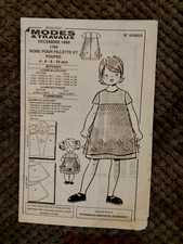 patron poupée modes et travaux NON DECOUPER COMPLET  decembre 1999