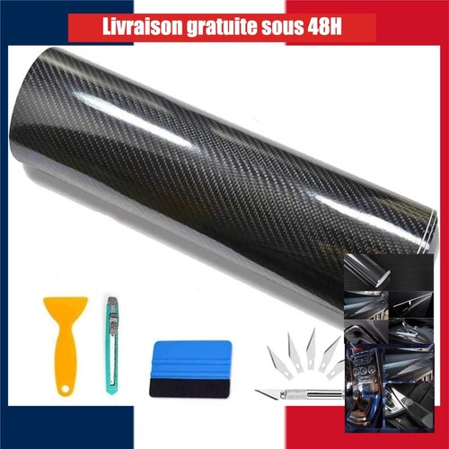 Film vinyle carbone noir - vinyle, 6d