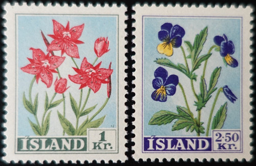 Timbres islande fleurs - islande,