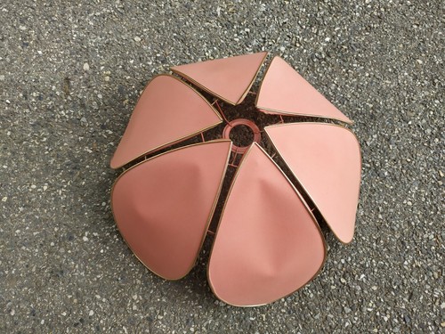 Ancien abat jour motif - 70's,