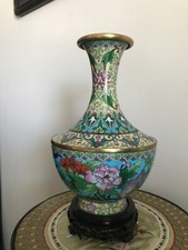 CLOISONNE VASE BRONZE EMAUX