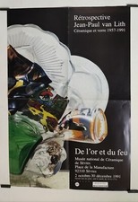 Van Lith Jean Paul De l'or et du feu 1991 Affiche Originale Exposition Céramique