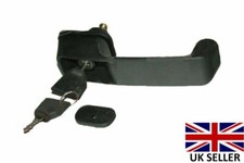 Compatible Avec 3DX 3CX JCB Poignée De Serrure En Plastique Noire Avec 2 Clés