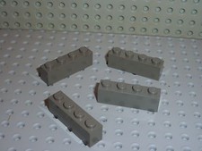 4 x LEGO Olddkgray brick 1x4
